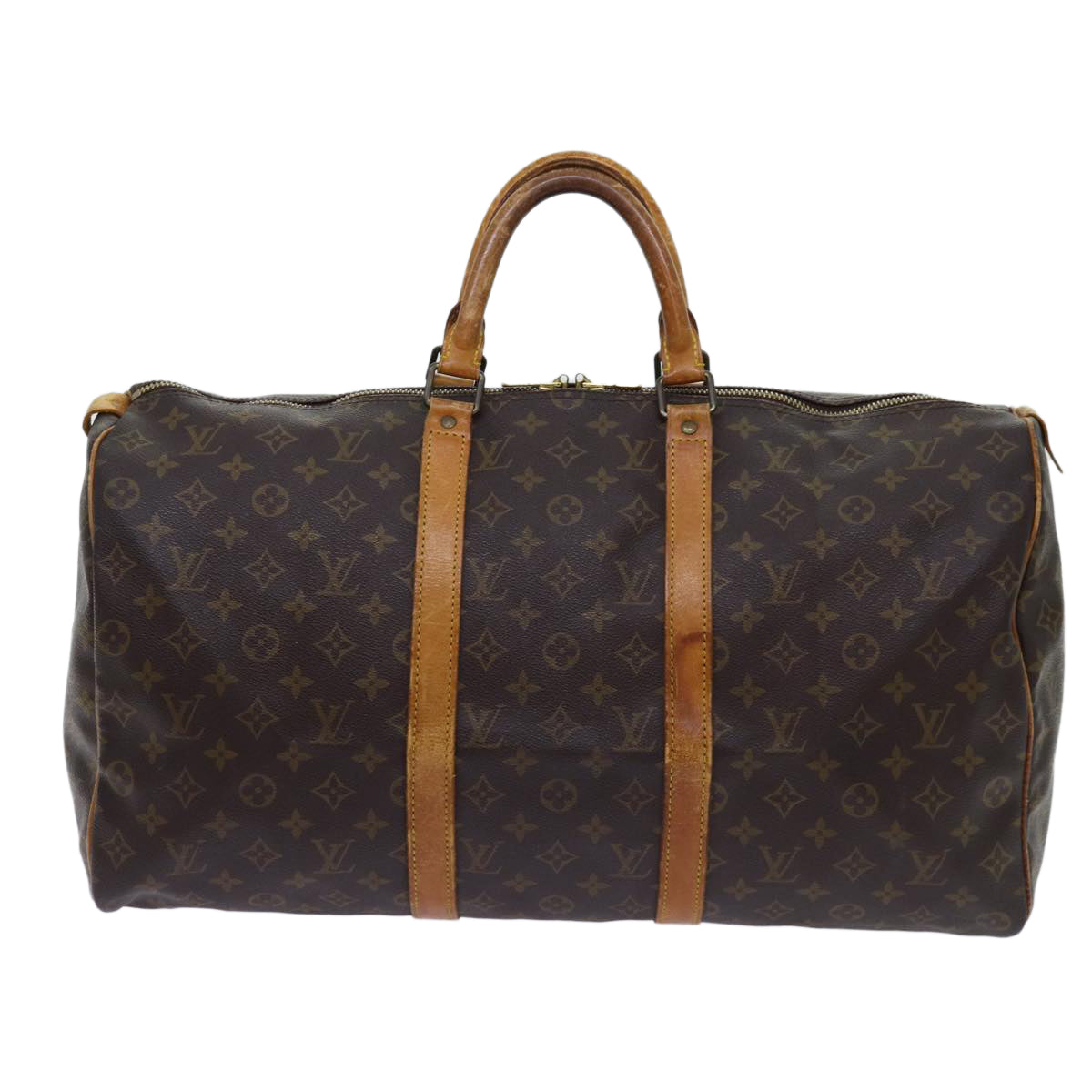 LOUIS VUITTON Monogram Keepall 50 Boston Bag M41426 LV 69918