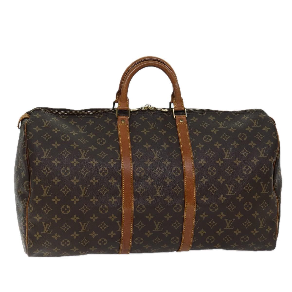 LOUIS VUITTON Monogram Keepall 55 Boston Bag M41424 LV 69920