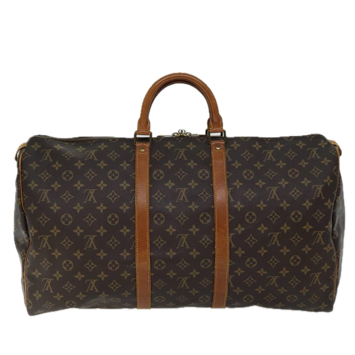 LOUIS VUITTON Monogram Keepall 55 Boston Bag M41424 LV 69920