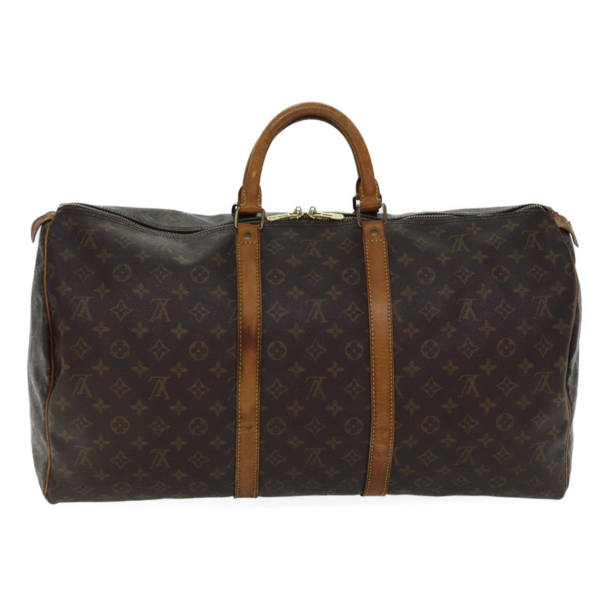 LOUIS VUITTON Monogram Keepall 55 Boston Bag M41424 LV 69921
