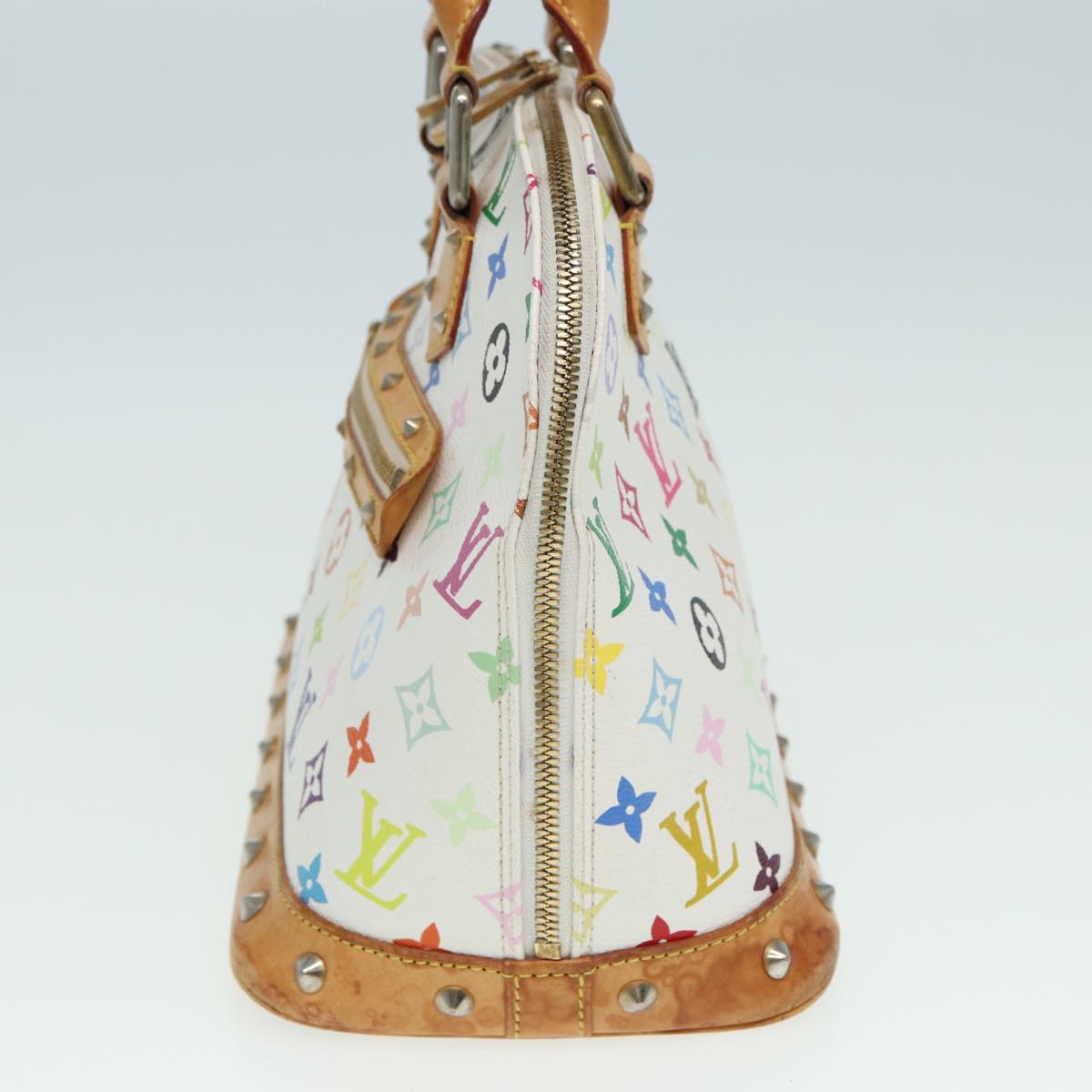 LOUIS VUITTON Monogram Multicolor Alma Hand Bag White M92647 LV 69928