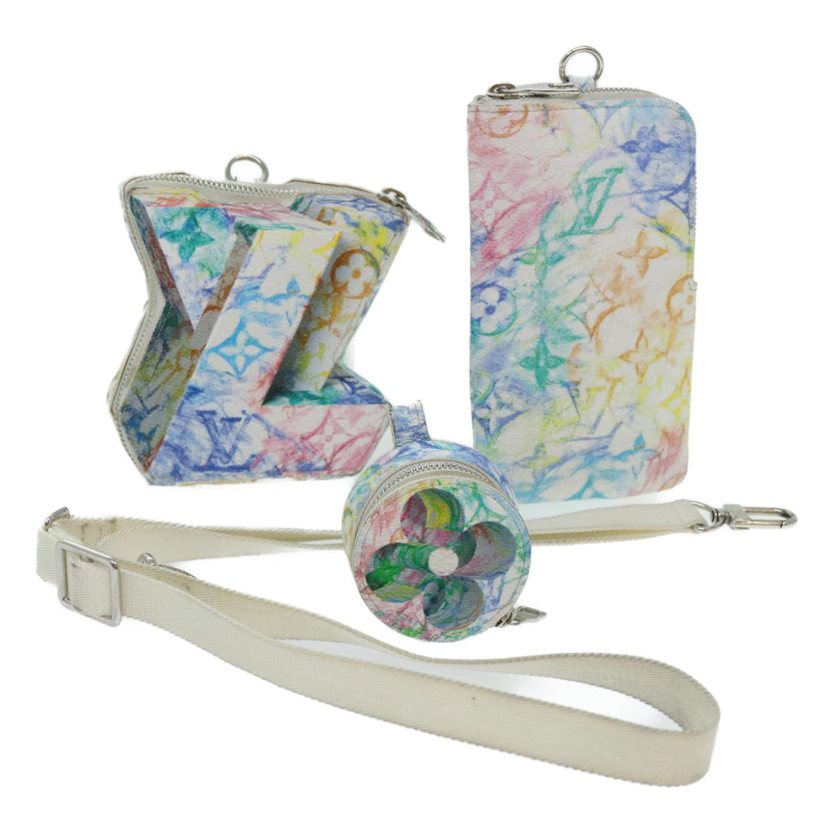 LOUIS VUITTON Monogram Pastel Colors LV Block Multicolor M57277 LV 69979A