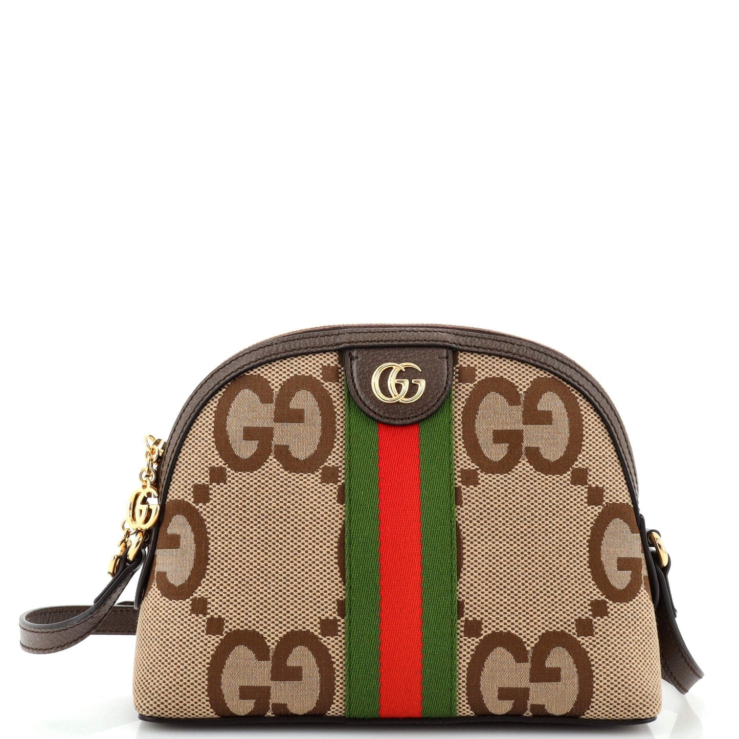 Luxury Gucci Trending 2025 Ophidia Dome Shoulder Bag Jumbo GG Canvas Small