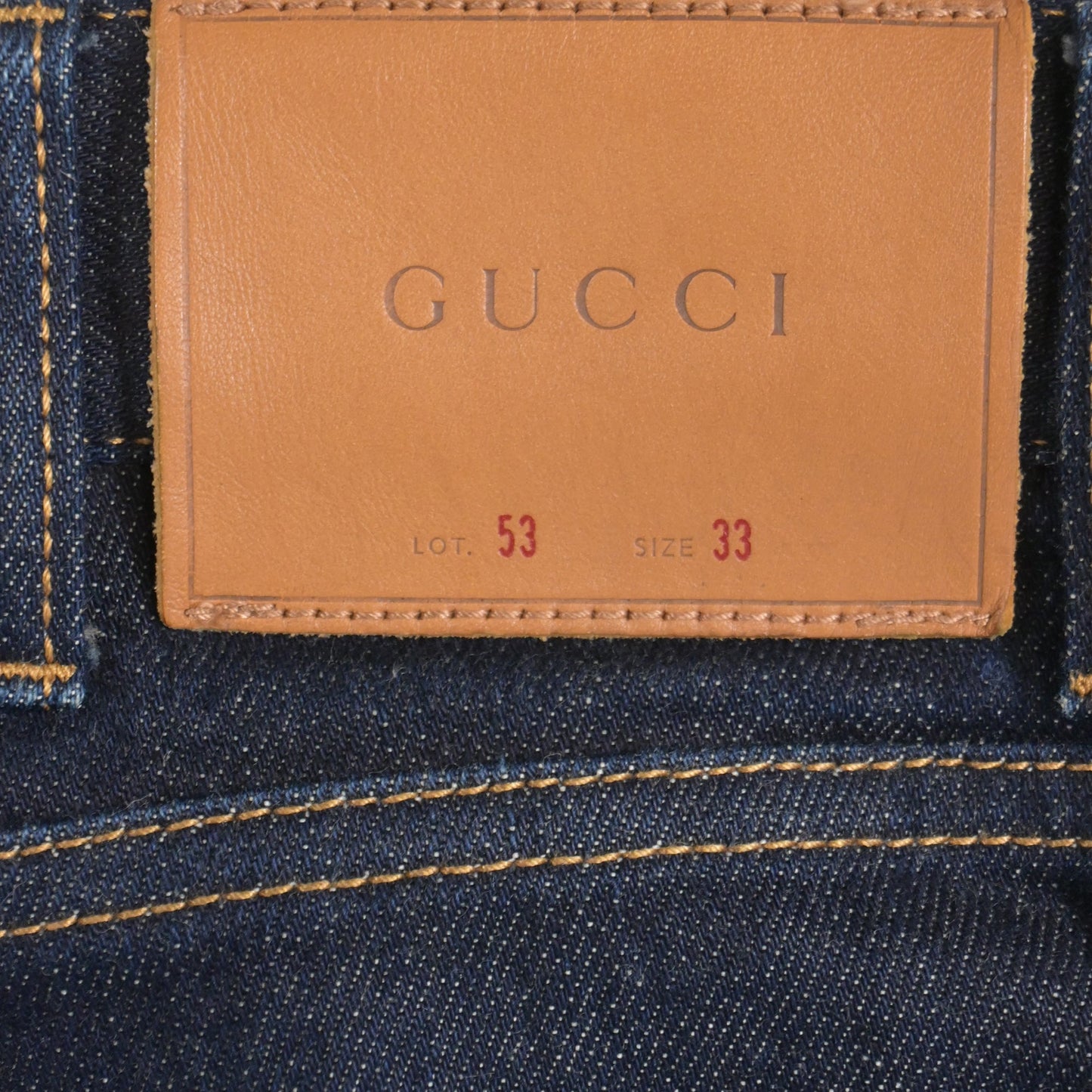 Gucci Mid-Rise Straight-Leg  Jeans in Blue Cotton Denim
