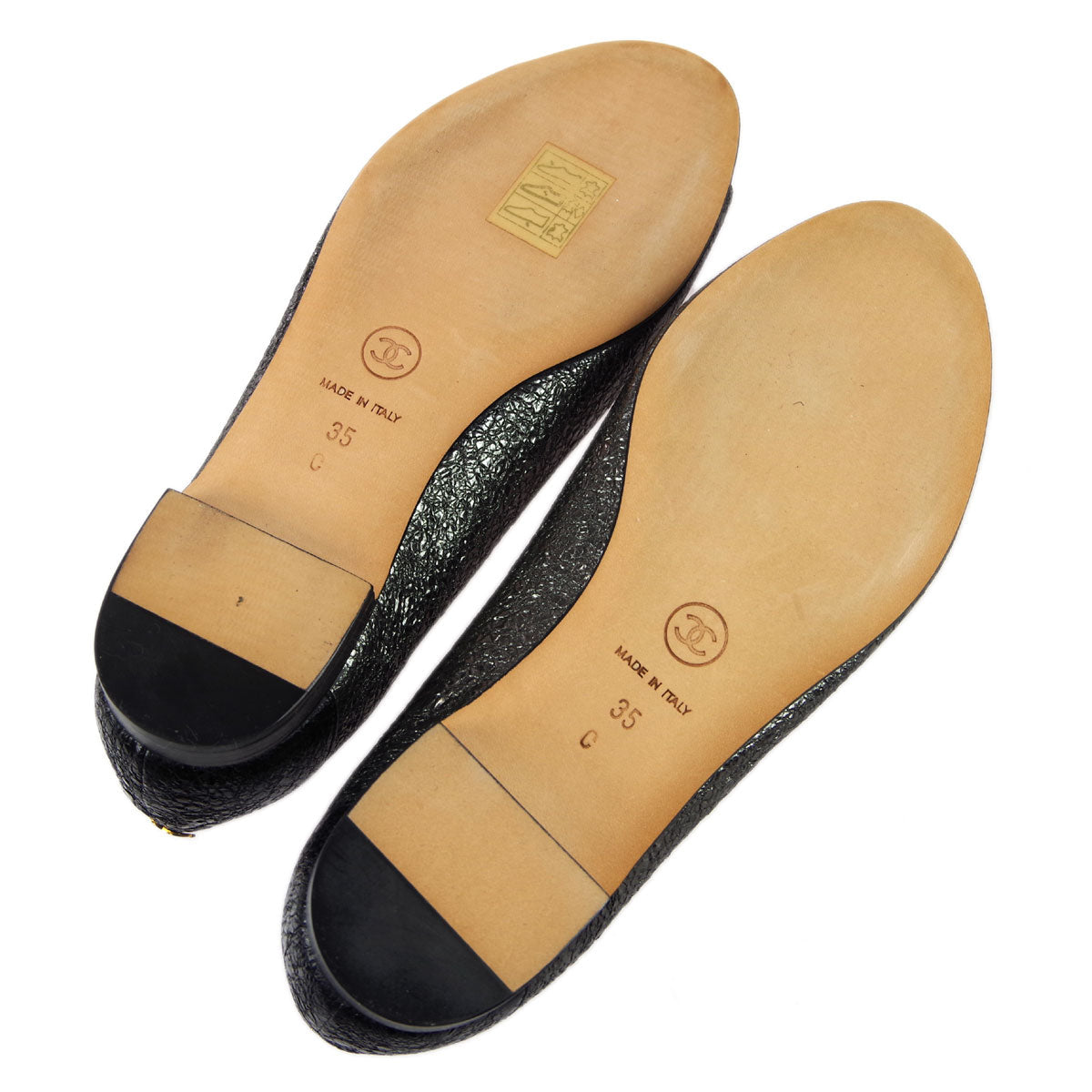 Luxury Chanel * Metallic Silver Pumps Shoes #35 C
