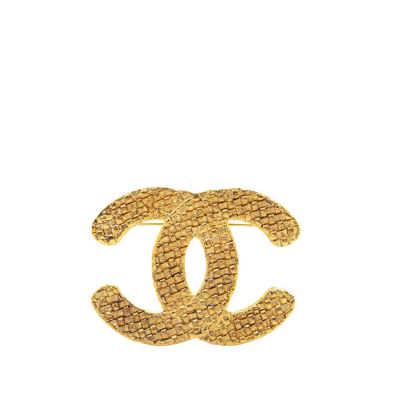 Chanel Vintage Coco Mark Brooch Gold