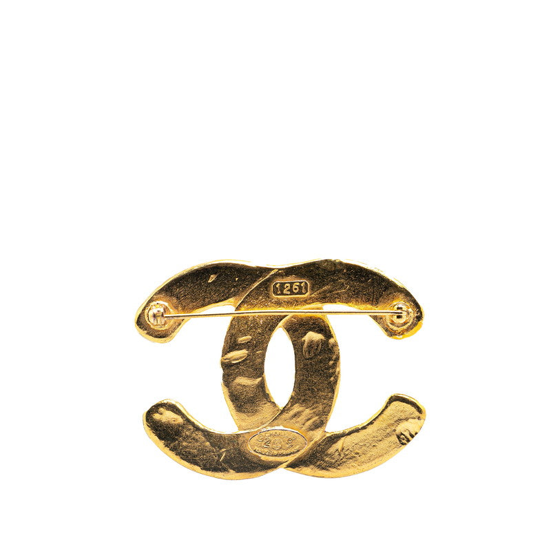 Chanel Vintage Coco Mark Brooch Gold