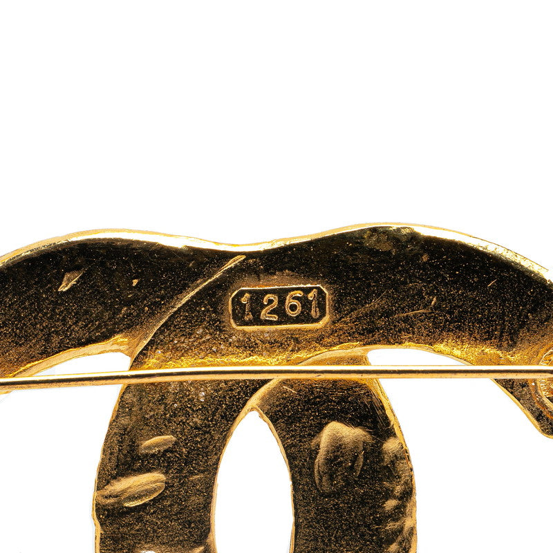 Chanel Vintage Coco Mark Brooch Gold