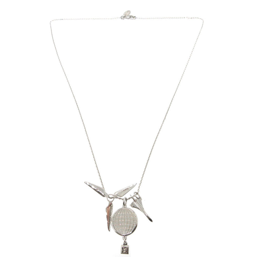 LOUIS VUITTON Necklace MP1362 metal Silver Collier Pendant Sky Tour 2014
