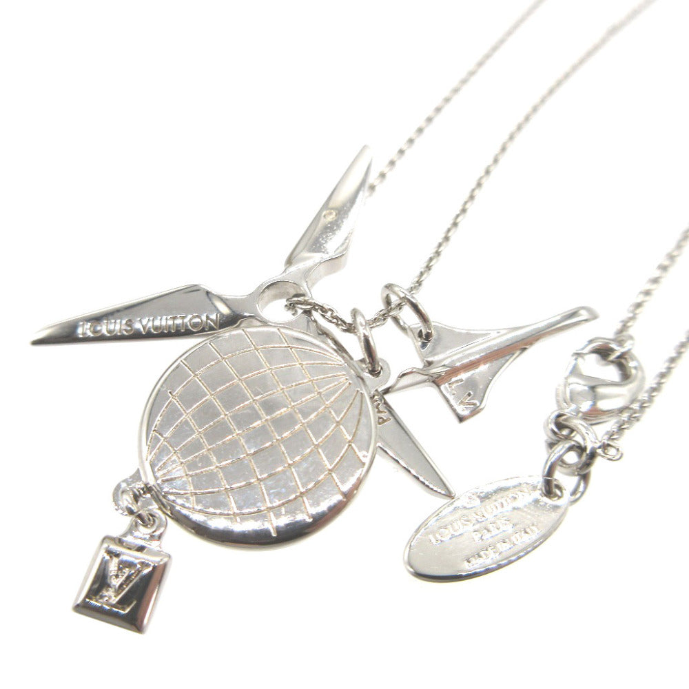 LOUIS VUITTON Necklace MP1362 metal Silver Collier Pendant Sky Tour 2014