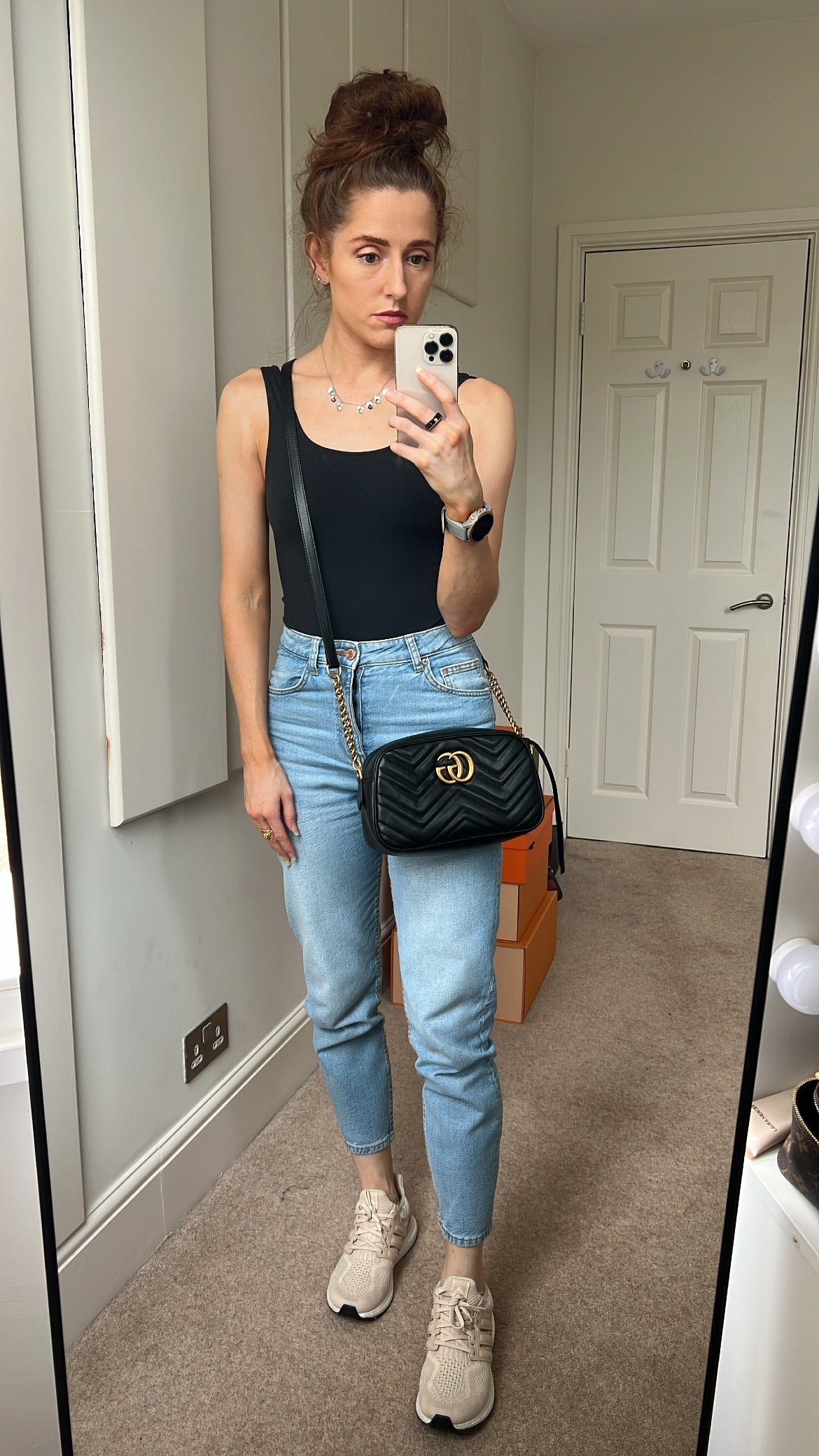 Luxury Gucci GG Black Marmont Small Shoulder Bag