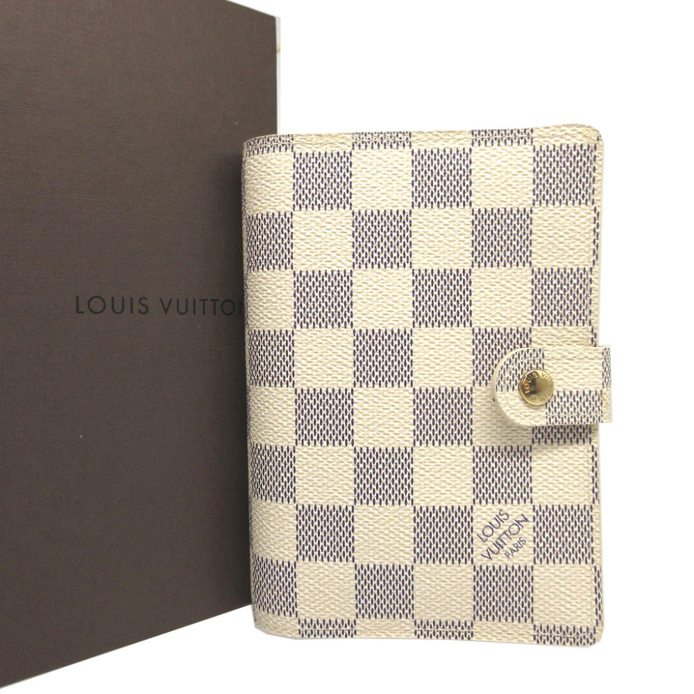 LOUIS VUITTON Notebook cover R20706 Damier Azur Canvas Ivory Damier Azur Stylo Agenda PM