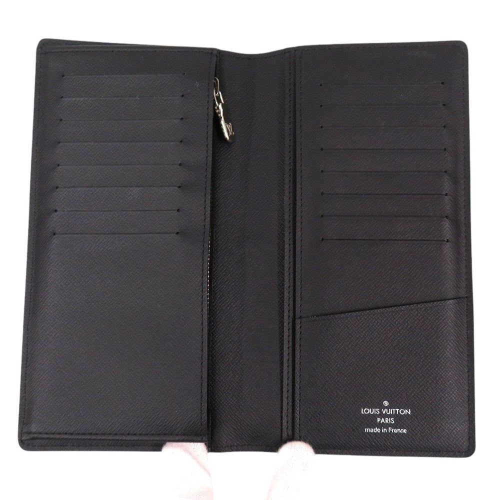 LOUIS VUITTON Long Wallet Purse M30715 Taiga gray Taiga Portefeuille Plaza NM