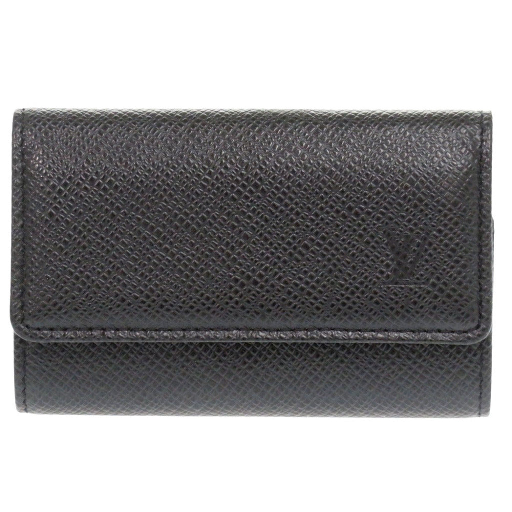 LOUIS VUITTON Key case Key holder  M30532 leather black Taiga Multicles6