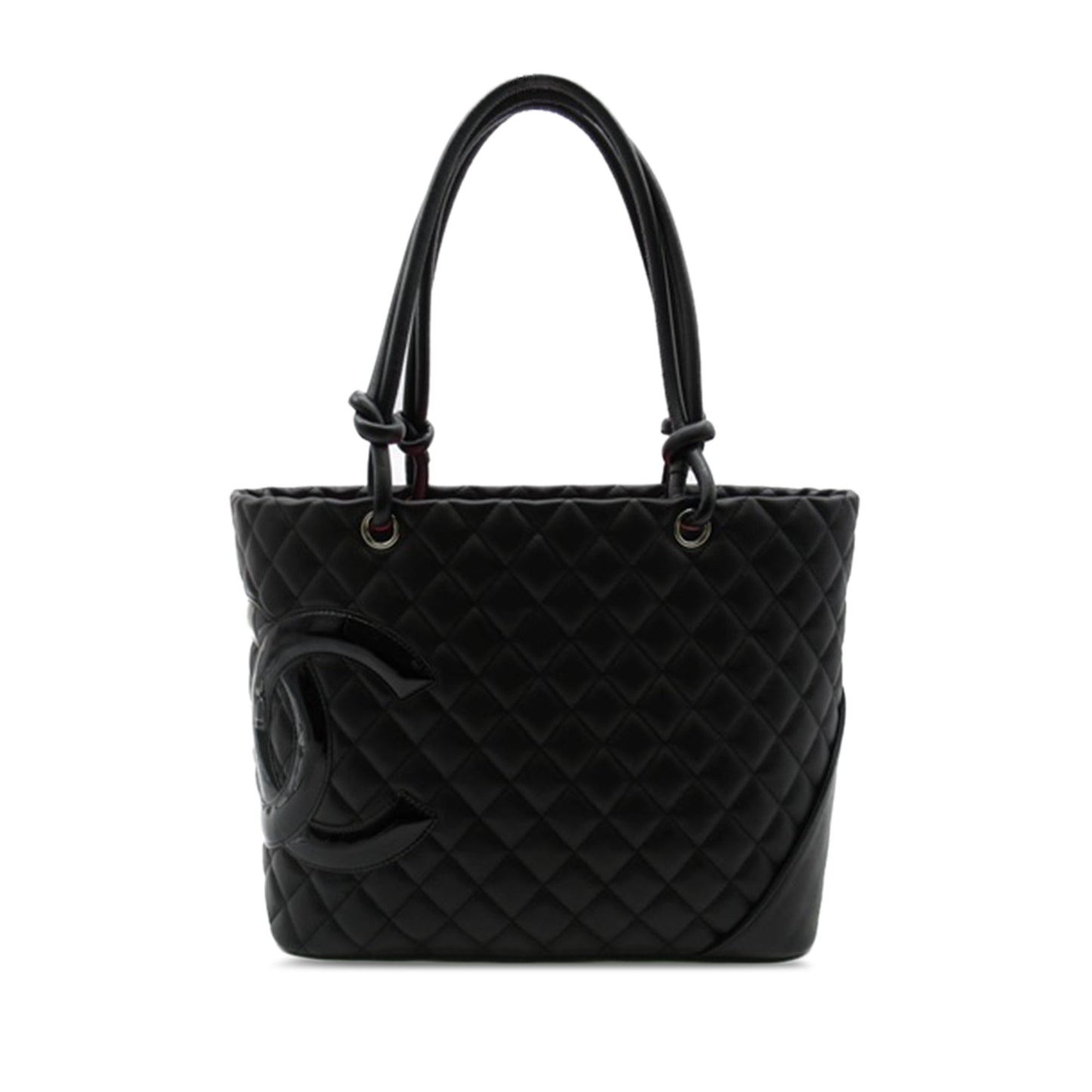 Luxury Chanel Cambon Ligne Tote Black Calfskin Silver