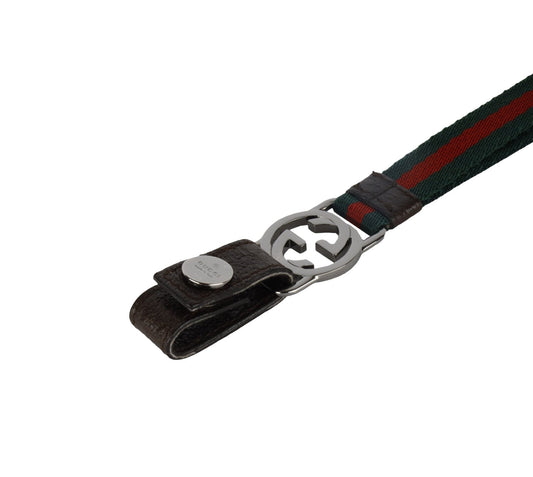 Luxury Gucci Trending 2025 Web Canvas Keychain - '00s