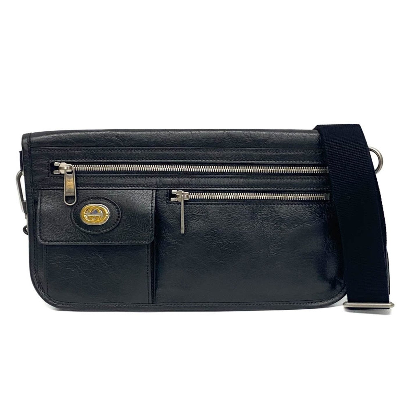 Luxury Gucci Trending 2025 Interlocking G  Leather Shoulder Bag ()