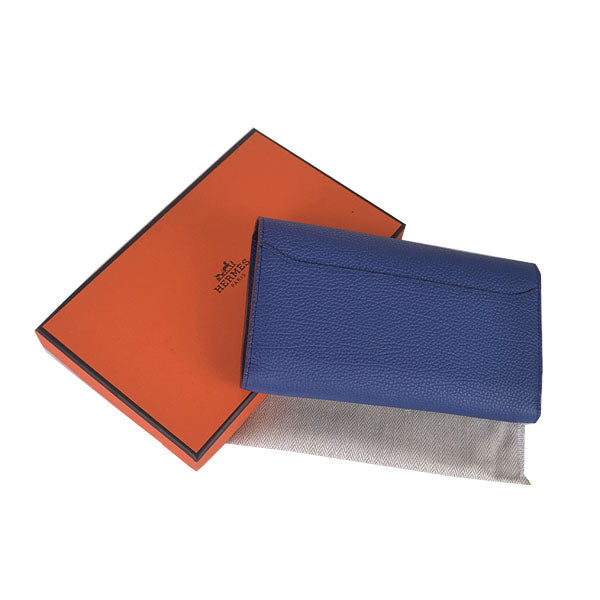 Luxury Hermes Wallet H6023 Wallet Cow Leather Blue