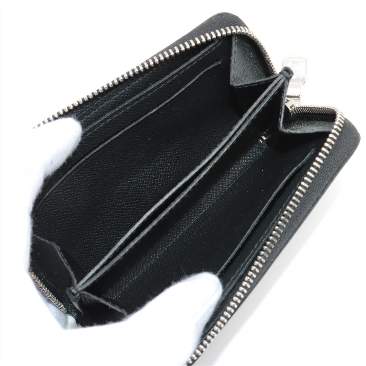 Louis Vuitton Damier Graphit Zippyr Coin Pass N63076 Black Coin Case  Reaction