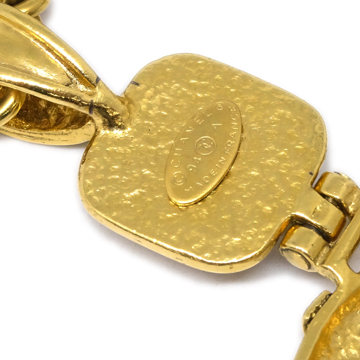 Luxury Chanel Gripoix Gold Chain Pendant Necklace 94A