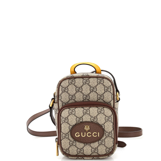Luxury Gucci Trending 2025 Neo Vintage Top Handle Crossbody Bag GG Coated Canvas Mini