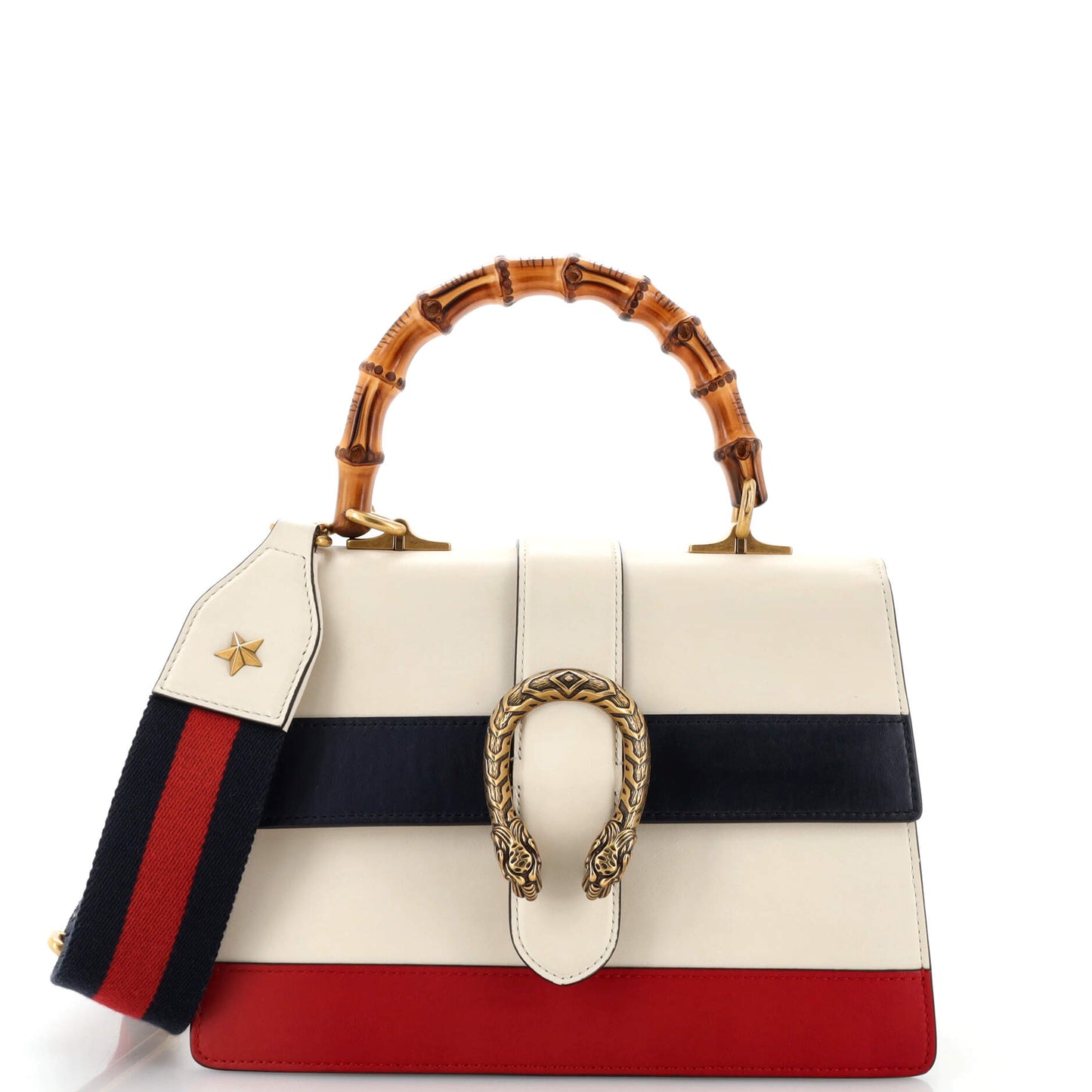 Luxury Gucci Trending 2025 Dionysus Bamboo Top Handle Bag Colorblock Leather Medium