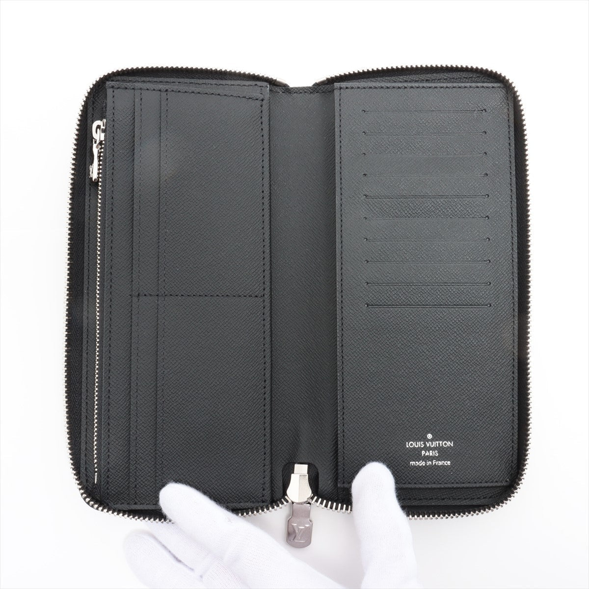 Louis Vuitton Damier Graphite Zippy Wallet Vertical N63095 Black Round Zippe Wallet  Reaction