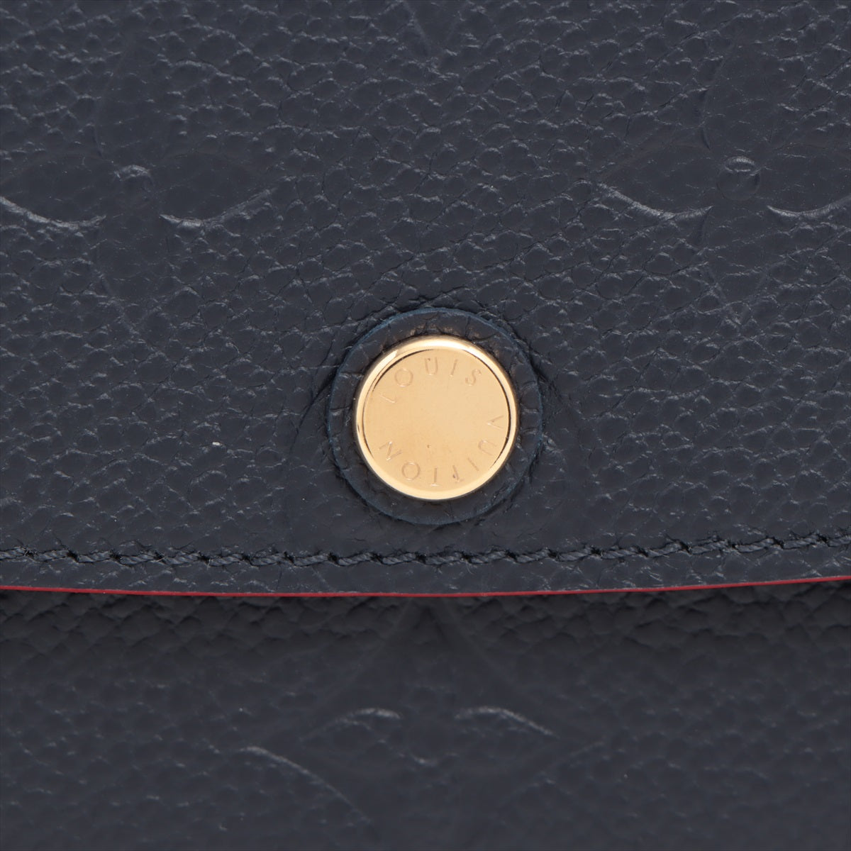 Louis Vuitton Monogram Emplant Portfolio Emily M69417 Marine Rouge Long  Reaction Wallet