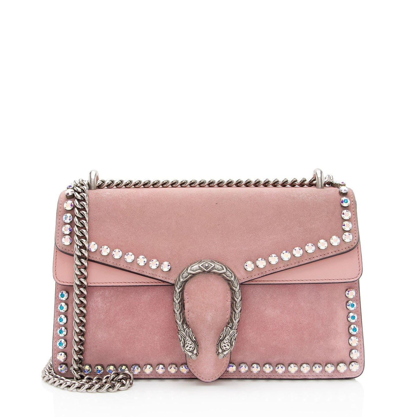 Gucci Suede Crystal Dionysus Small Shoulder Bag
