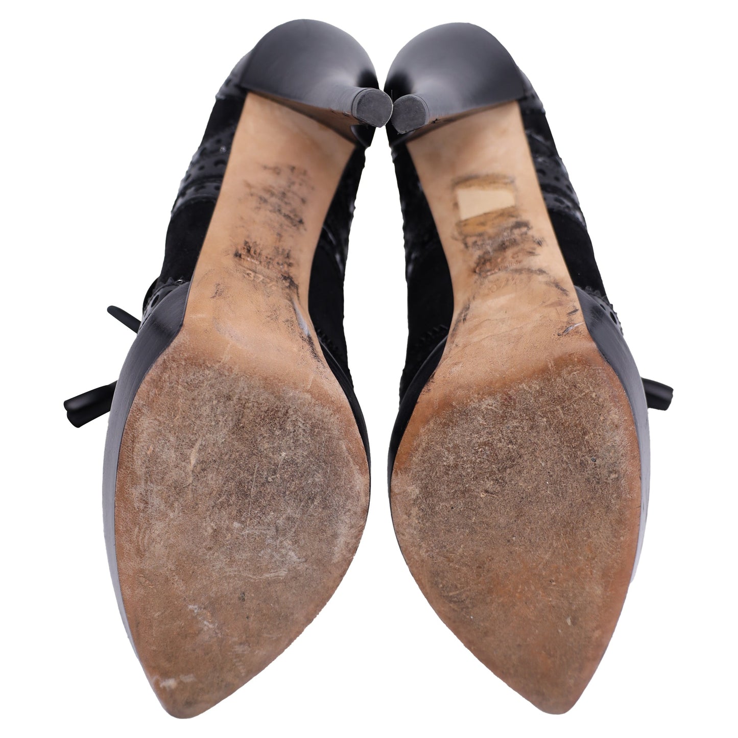 Gucci Wimbledon Ankle Boots in Black Leather and Suede
