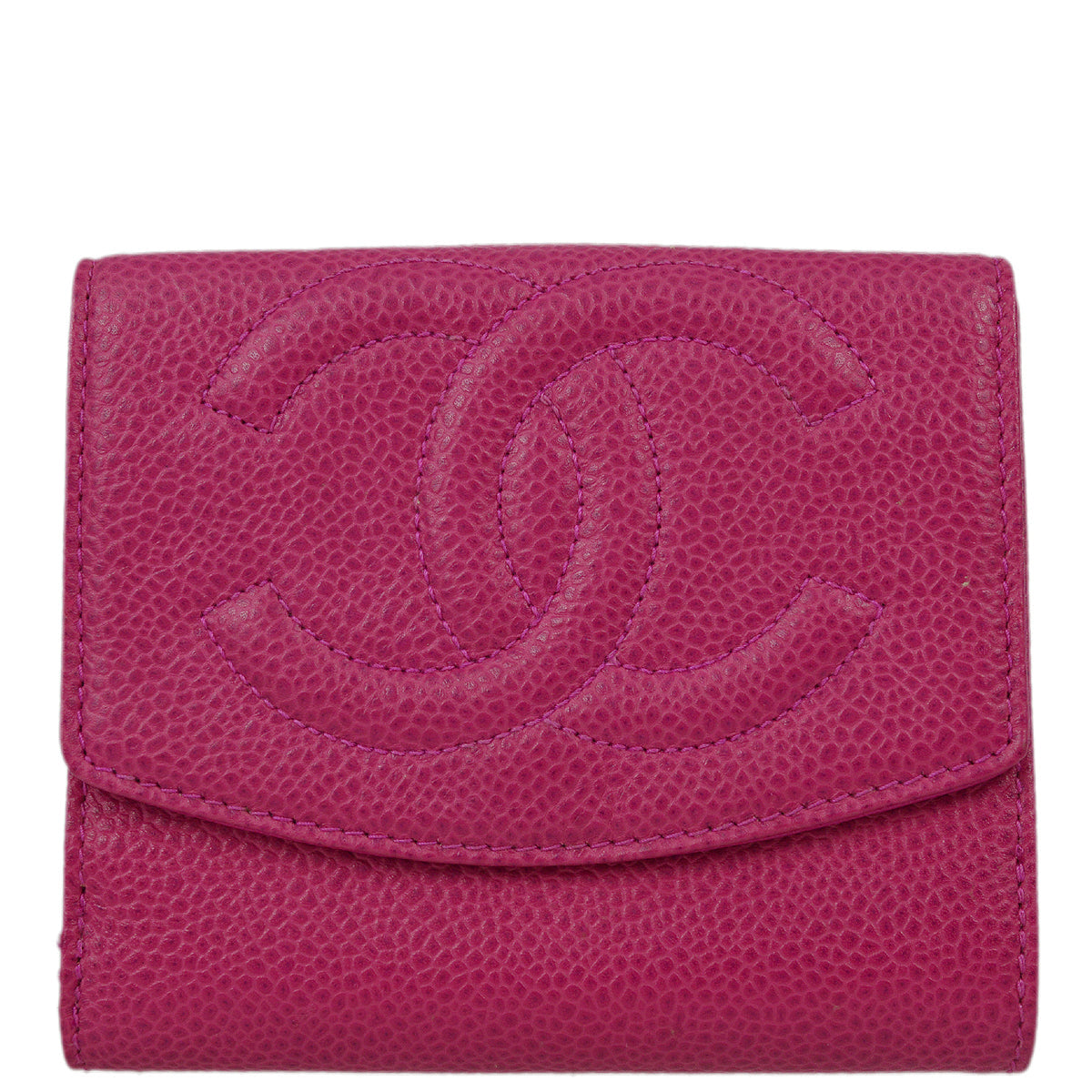 Luxury Chanel 1994-1996 Pink Caviar Timeless Bifold Wallet