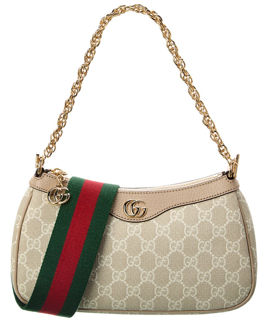 Luxury Gucci Trending 2025 Ophidia Small GG Supreme Canvas & Leather Shoulder Bag