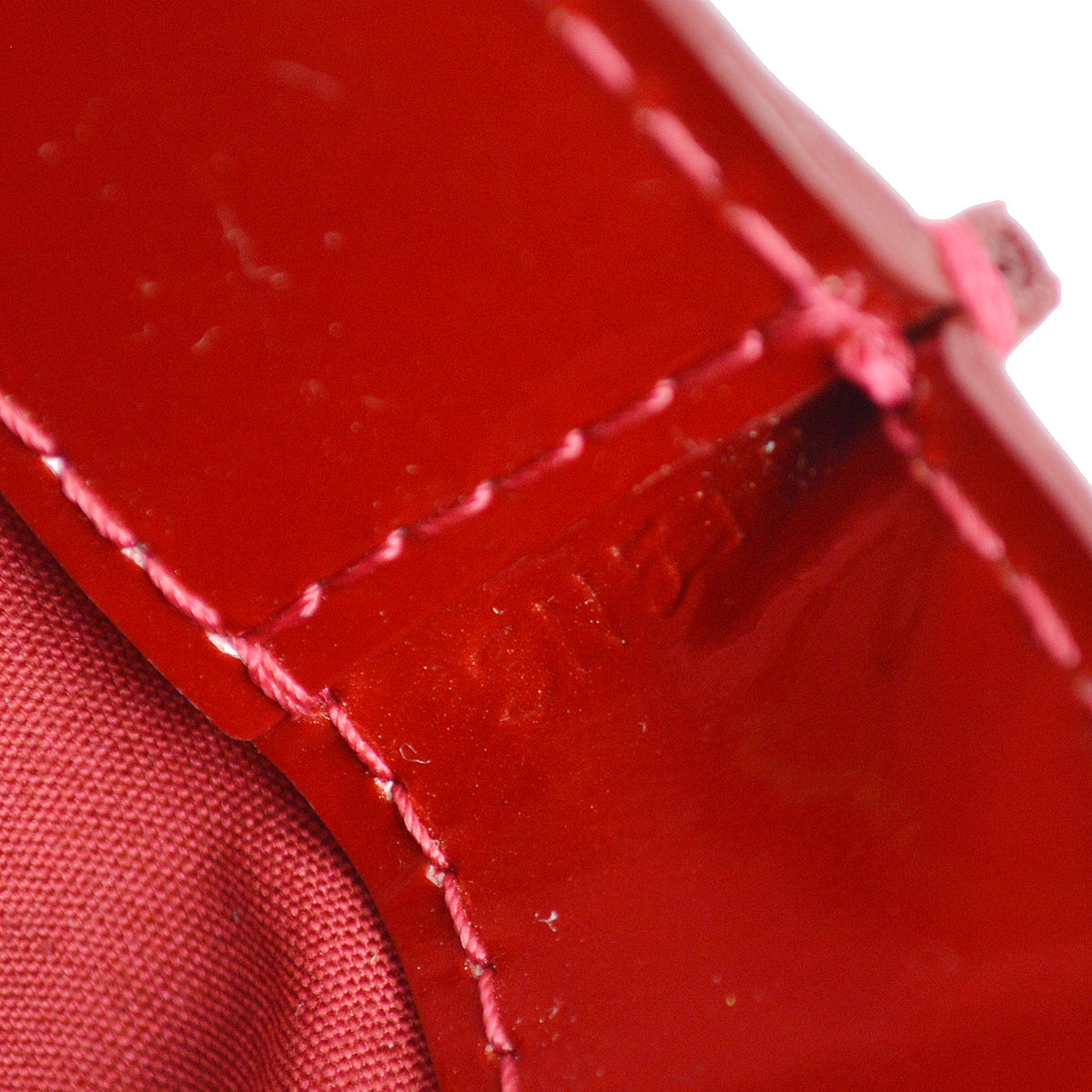 Louis Vuitton 2010s Red Monogram Vernis Rayures Wilshire PM M91702