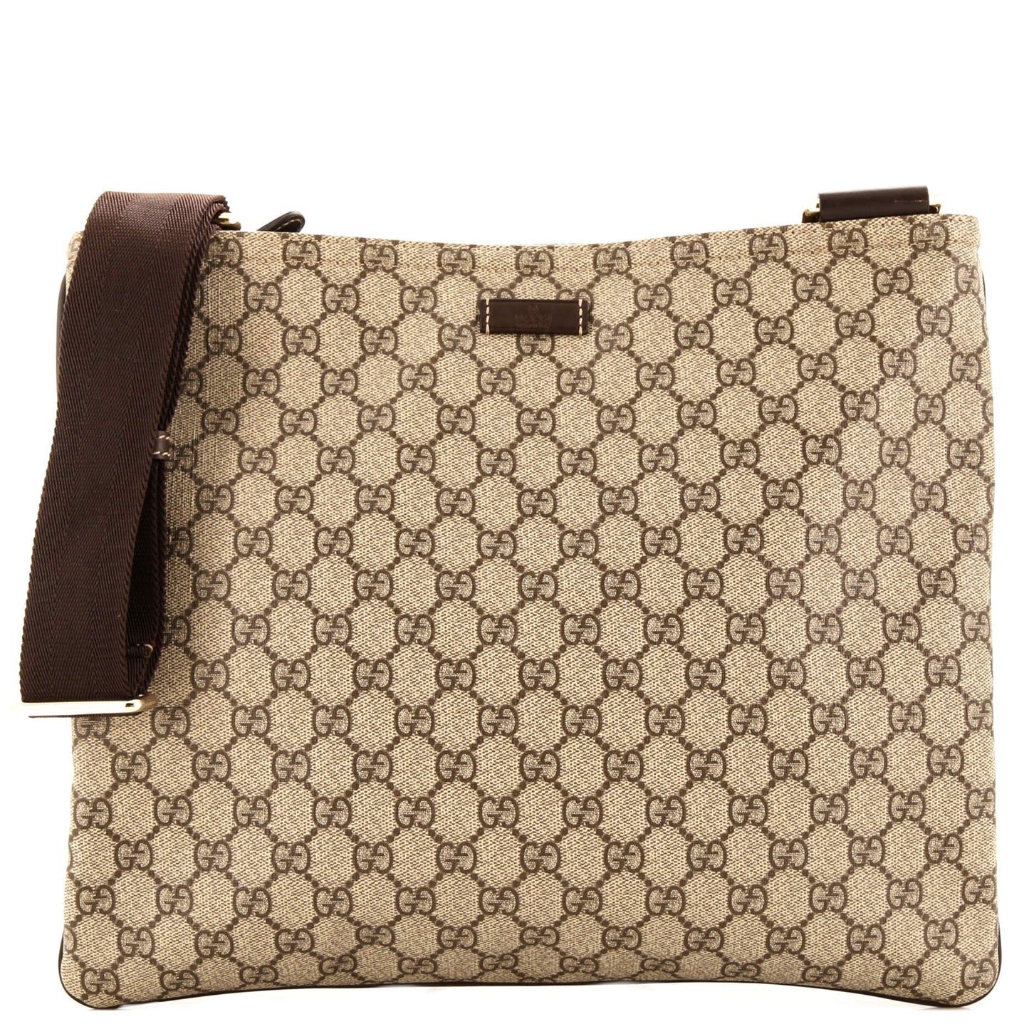 Luxury Gucci Trending 2025 Zip Top Messenger Bag GG Coated Canvas Large