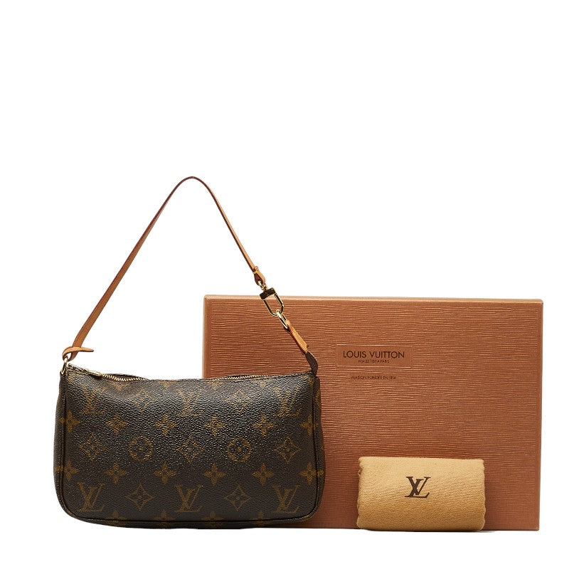 Louis Vuitton Monogram Pochette Accessories Handbag Accessories Pocket M51980 Brown PVC Leather  Louis Vuitton