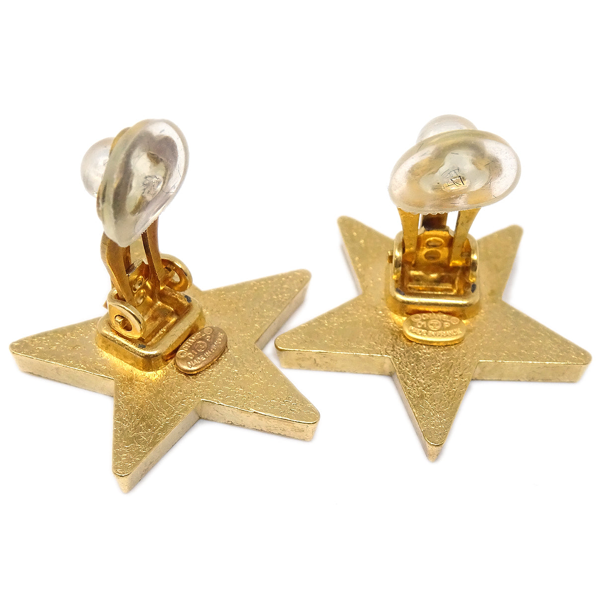 Luxury Chanel Star Earrings Clip-On Orange 01P