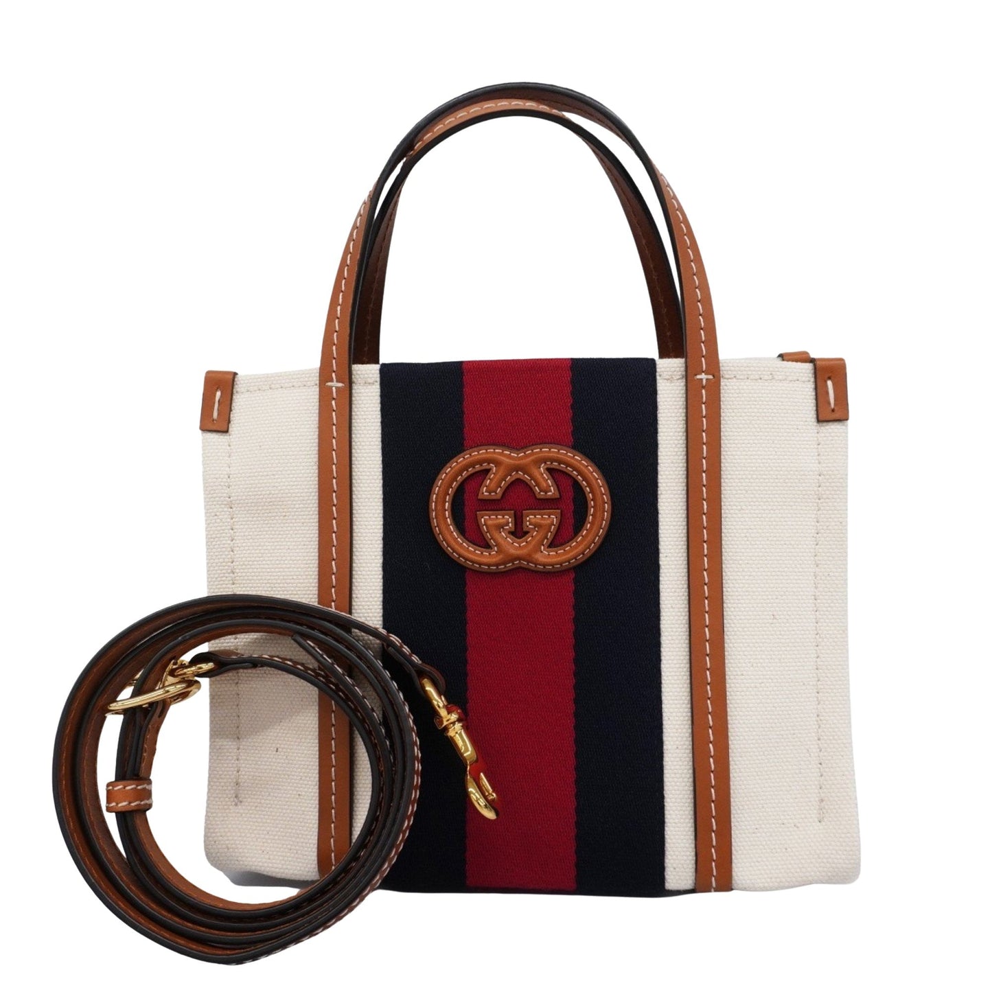 Gucci Interlocking G  Canvas Handbag ()
