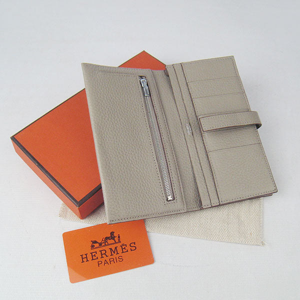 Luxury Hermes Wallet H015 Wallet Grey
