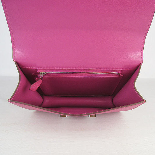 Luxury Hermes Constance Cowskin Leather Bag H017 peach silver