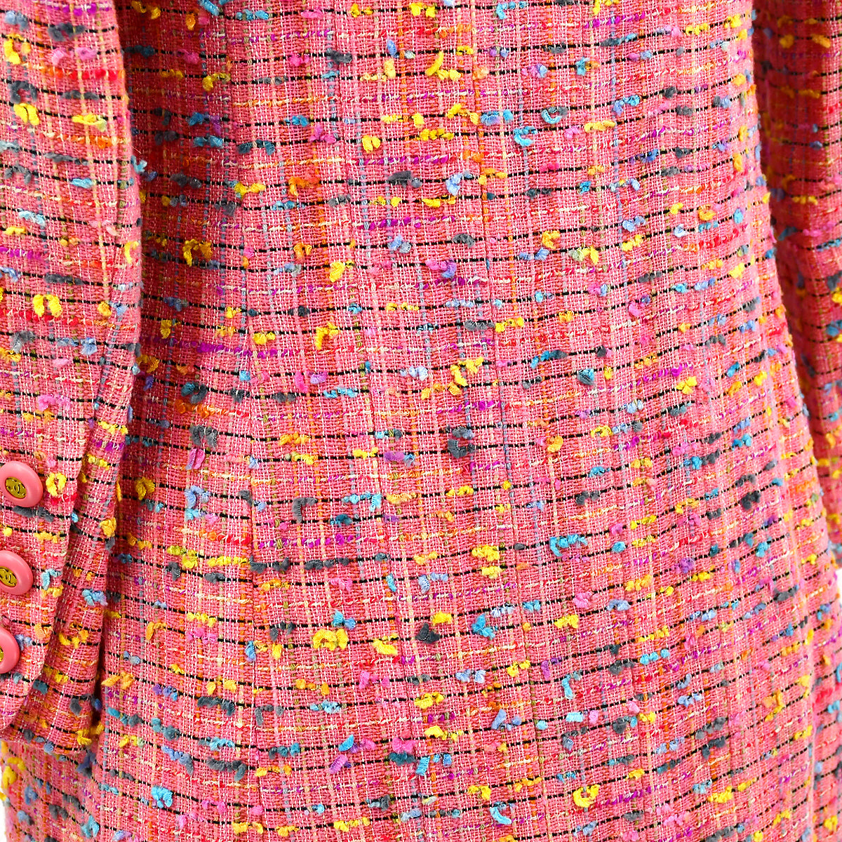Chanel single breasted tweed boucle jacket #38