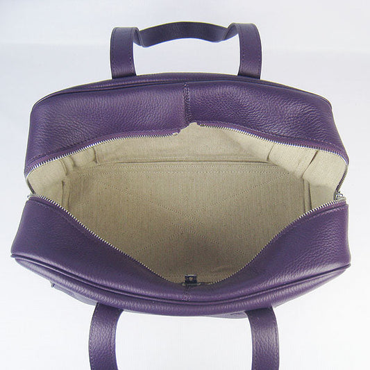 Luxury Hermes Togo leather handbag H2802 purple