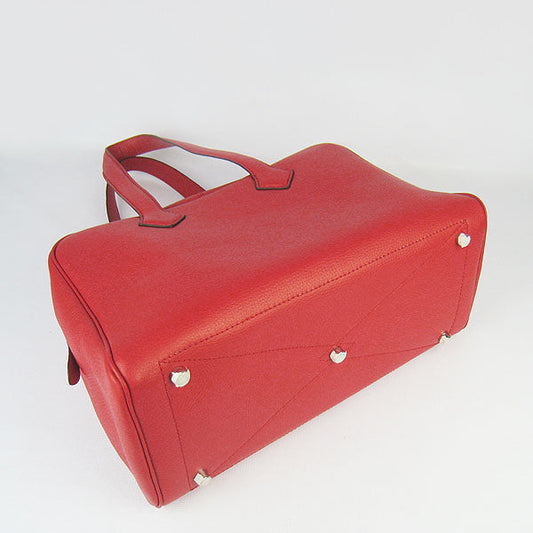 Luxury Hermes Togo leather handbag H2802 red