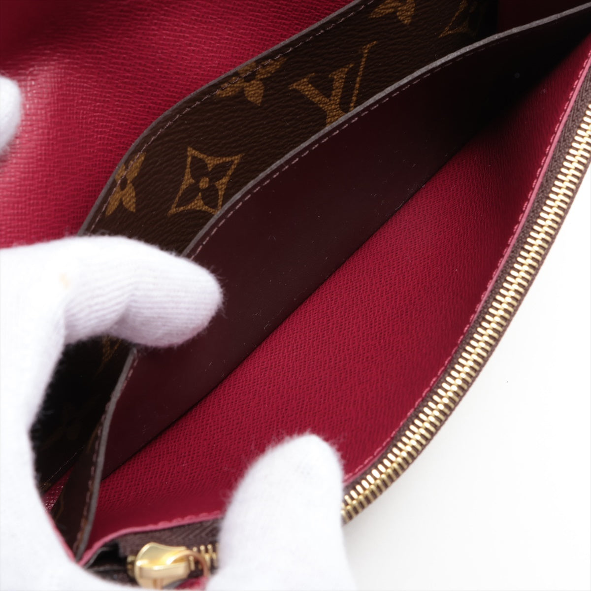 Louis Vuitton Monogram Portfolio Emily M60697 Fuchsha Pink Wallet