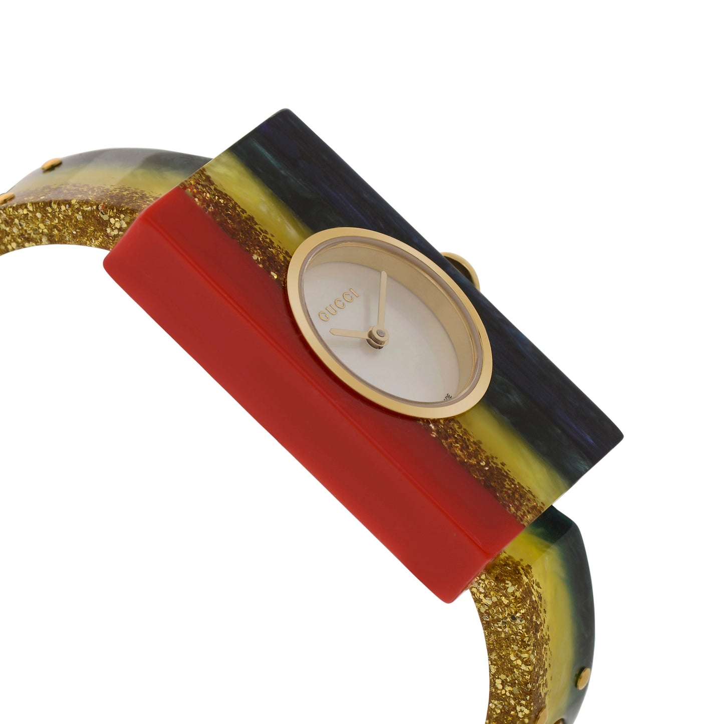 Gucci Vintage Web Mother of Pearl Resin Quartz Women's Watch YA143520