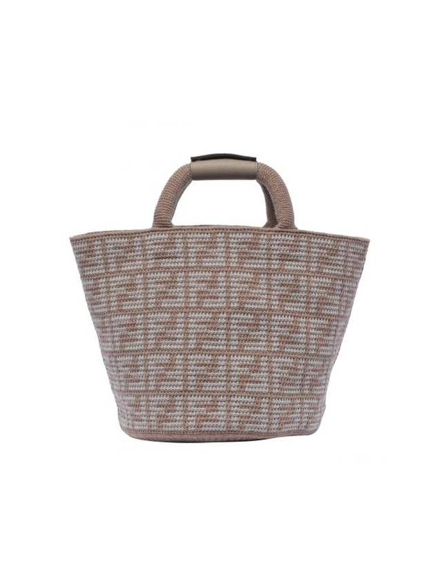 Luxury Fendi FF Cashmere Shopping Bag Beige