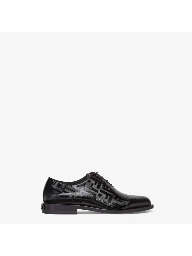 Luxury Fendi Patent Leather Lace Up Derby Black