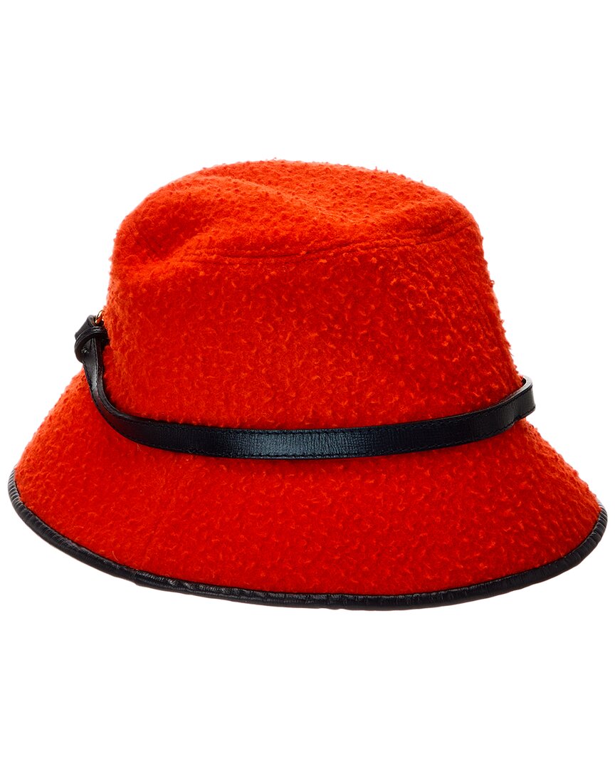 Gucci Wool Leather-Trim Hat