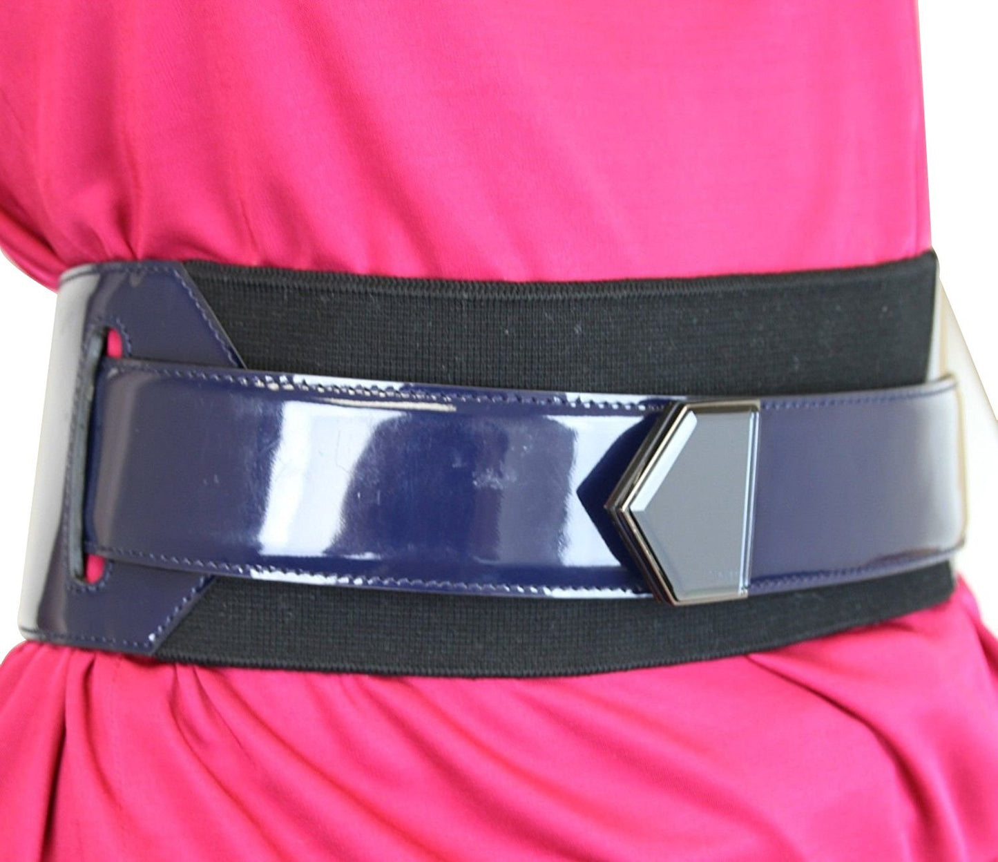 Gucci Women's Patent Leather Runway Elastic Wrap Belt