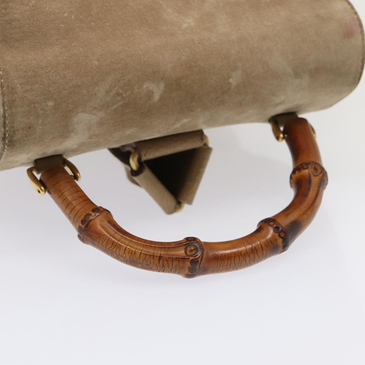 Gucci Bamboo  Suede Backpack Bag ()