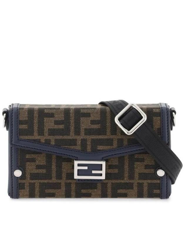 Luxury Fendi Baguette Soft Trunk Phone Pouch Cross Bag Brown